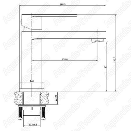 Смеситель для раковины Cersanit Elio 63044