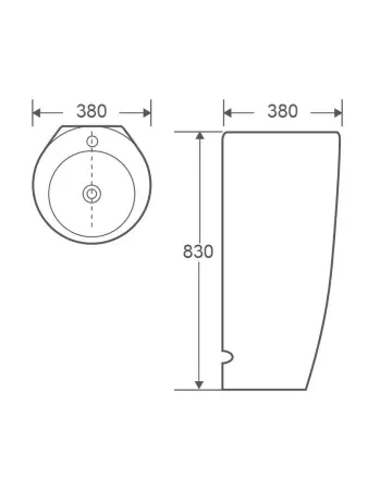 Раковина WeltWasser Leerbach 3838 GL-WT 38см 10000005489
