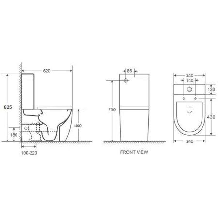 Унитаз-компакт WeltWasser Merzbach 011 MT-BL 10000013291