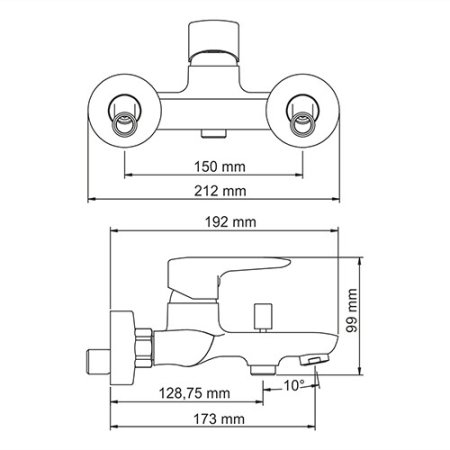 Смеситель WasserKRAFT Vils 5601 для ванны