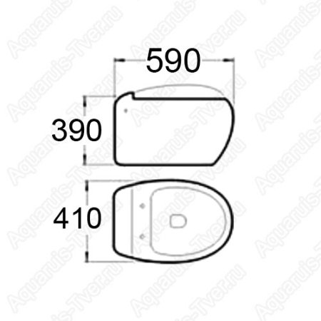 Унитаз подвесной CeramaLux 821BB с микролифтом