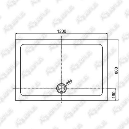 Душевой поддон Black & White RS-0812H 120x80