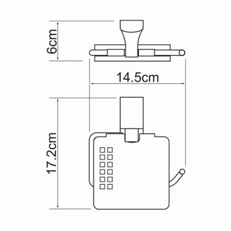 Держатель т/б WasserKRAFT Exter K-5225 с крышкой (светлая бронза)