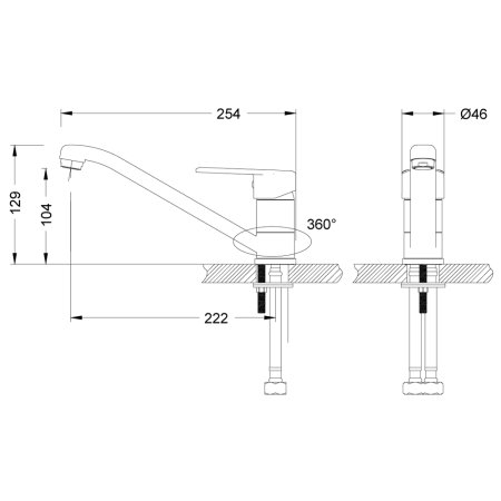 Смеситель Lemark Point LM0304C для кухни