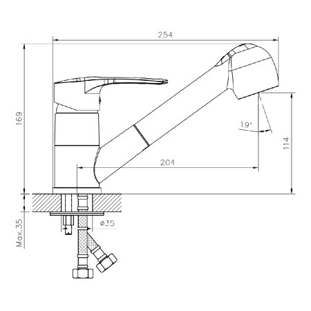 Смеситель Decoroom DR70 DR70023 для кухни