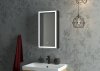 Шкаф-зеркало Continent Mirror Box black Led 35см левый