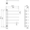Полотенцесушитель электрический Wonzon & Woghand München 52x70 П5 WW-A355-MB