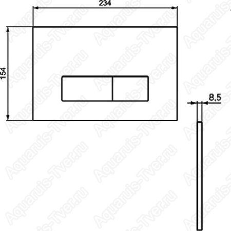 Клавиша смыва Ideal Standard Oleas M2 матовый хром