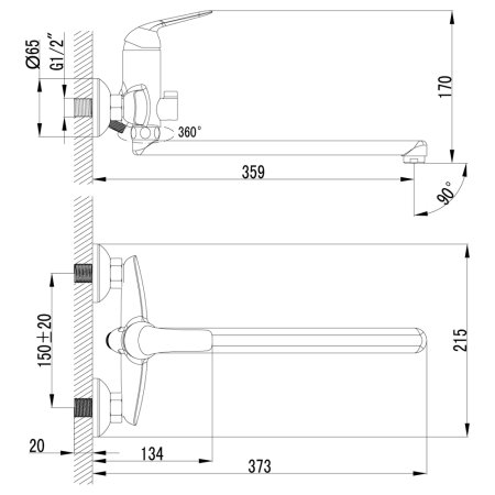 Смеситель Lemark Plus Advance LM1251C для ванны