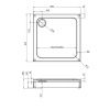 Душевой поддон Am.Pm Gem 80x80 W90T-403-080W
