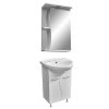 Шкаф-зеркало Stella Polar Верея 50см белый глянец (R)