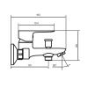 Смеситель для ванны Dorff Prime New D4011022