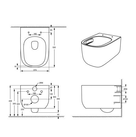 Унитаз Grossman Thin Rim GR-5605SQ