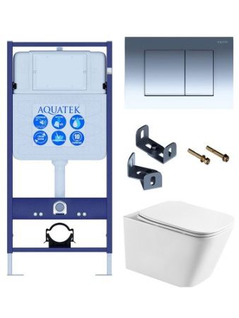 Инсталляция Aquatek с унитазом Aquatek Либра SET ЛИБРА T-010/KKI33