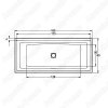 Акриловая ванна Riho Still Square 180x80 + светодиоды и подголовник с размещением на двух сторонах