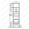 Пенал Style Line 55см над унитазом белый глянец