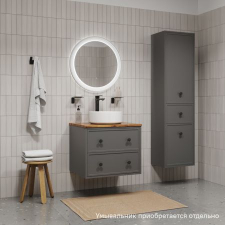 Тумба под раковину Iddis Torr 60 со столешницей темно-серый TOR60DBi95K