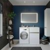 Тумба с раковиной Aquaton Лондри 120 (R) белый глянец