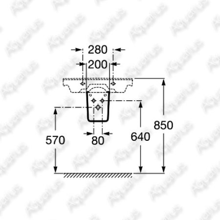 Раковина Roca Debba 50см 32799600Y+33799100Y