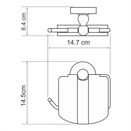 Держатель т/б WasserKRAFT Aland K-8525 с крышкой