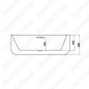 Акриловая ванна Black & White SB109 170x80 Black