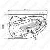 Акриловая ванна Aquatek Вега 170х105 (L) с экраном