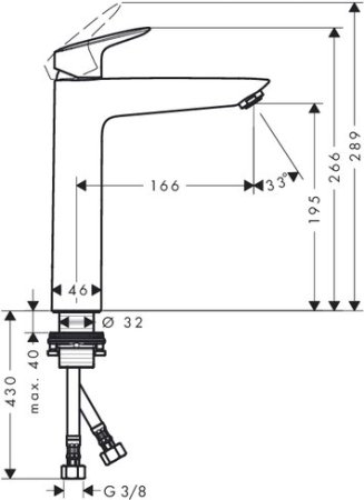 Смеситель Hansgrohe Logis для раковины (высокий) 71091000