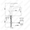 Смеситель для раковины E.C.A. Luna 102108947EX