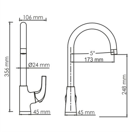 Смеситель WasserKRAFT Sauer 7107 для кухни