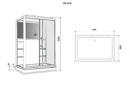 Душевая кабина Grossman Alba GR-127R 120х90 (R) GR127R