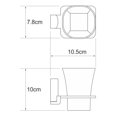 Стакан WasserKRAFT Leine K-5028WHITE