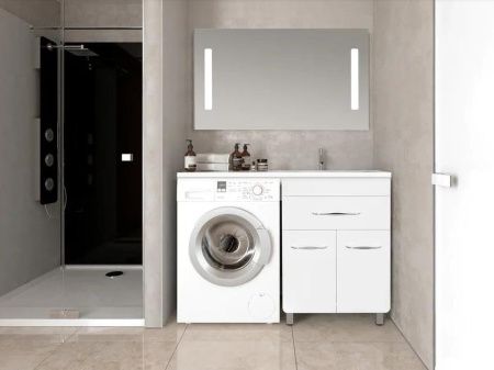 Тумба Style Line Валеро 120 (R) с раковиной Estetus ЛС-00000578+СС-00002389