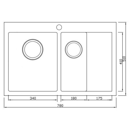 Мойка кухонная Seaman Eco Marino 78x51 (R) SMB-7851DRS.B