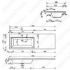 Тумба Style Line Даллас 150 (L) с раковиной Estet СС-00002305+СС-00002300