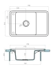 Мойка кухонная Aquaton Беллис 78x51 графит 1A725032BS210