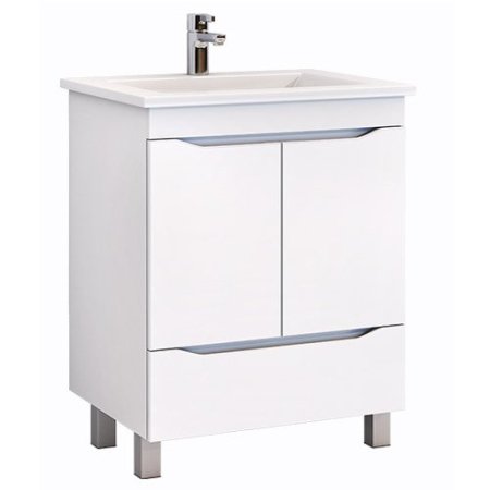 Тумба с раковиной Vigo Grani 75см белый глянец