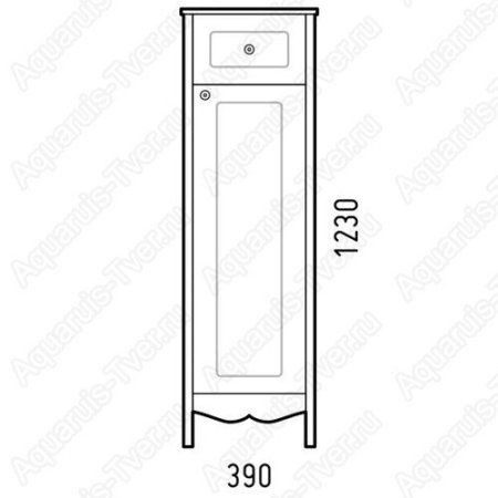 Пенал Corozo Блюз 39см белый глянец