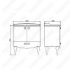 Тумба с раковиной Comforty Монако 80-1 белый глянец