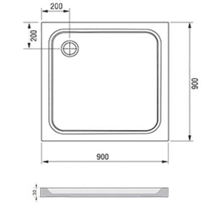 Душевой поддон Ravak Perseus Pro Chrome 90x90 XA047701010