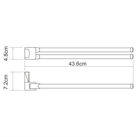 Полотенцедержатель двойной WasserKRAFT Leine K-5031WHITE