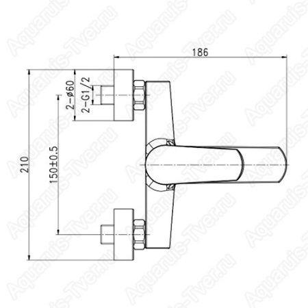 Смеситель для ванны Cersanit Flavis 63035