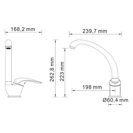 Смеситель WasserKRAFT Rossel 2807 для кухни