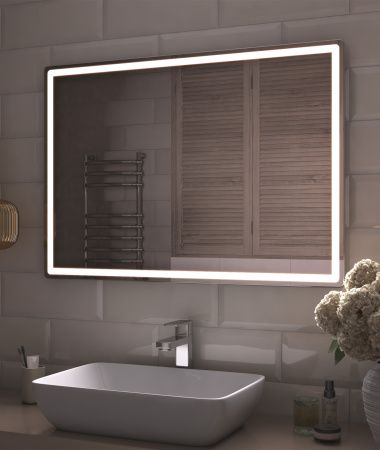 Зеркало Vigo Geometry Comfort 120 с LED подсветкой, подогрев, бесконтактный выключатель 066