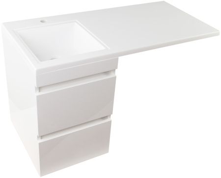 Тумба Style Line Даллас 100 (L) с раковиной Estetus СС-00000567+СС-00002390