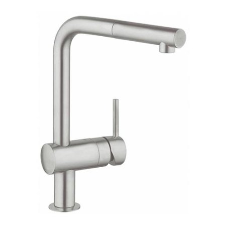 Смеситель Grohe Minta для кухни с выдвижной лейкой (нержавеющая сталь)