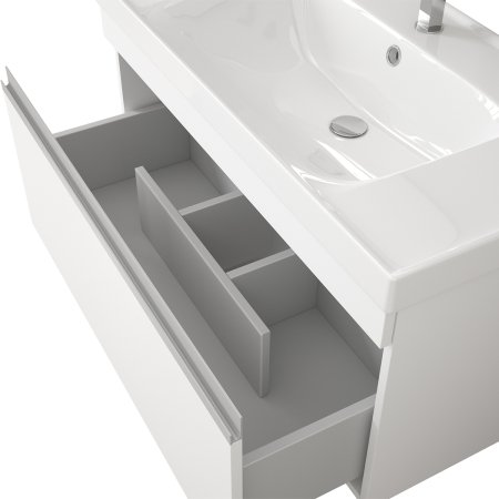 Тумба с раковиной Dreja Eco Grace 70 99.0910 белый глянец