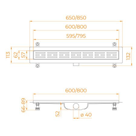 Душевой лоток RGW Drain Leo-40 80см 60214080-01