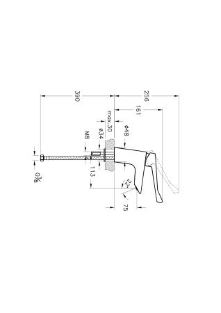 Cмеситель Vitra AquaMed Solid S для раковины A42484EXP