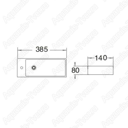 Раковина CeramaLux 9048FR 38см (R)