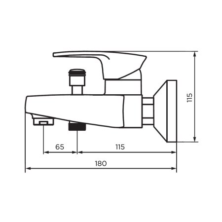Смеситель для ванны Dorff Alpha D9010000WH